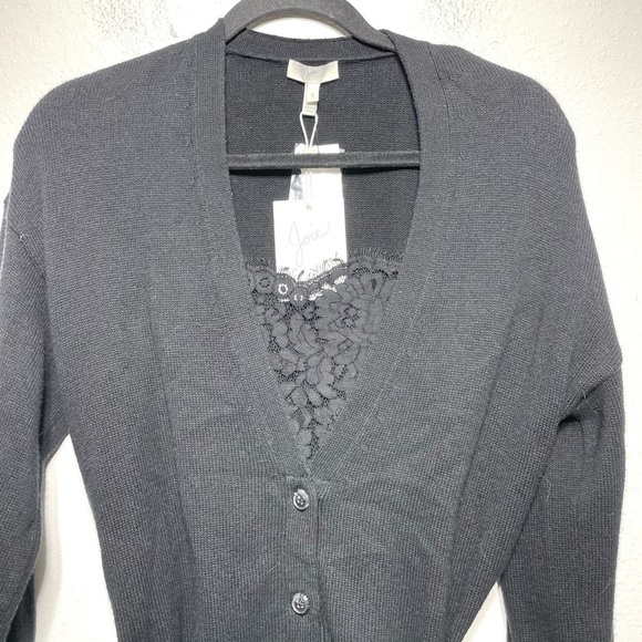 NWT Joie Ferlinka Wrap Sweater Black Small L97 - Picture 5 of 8